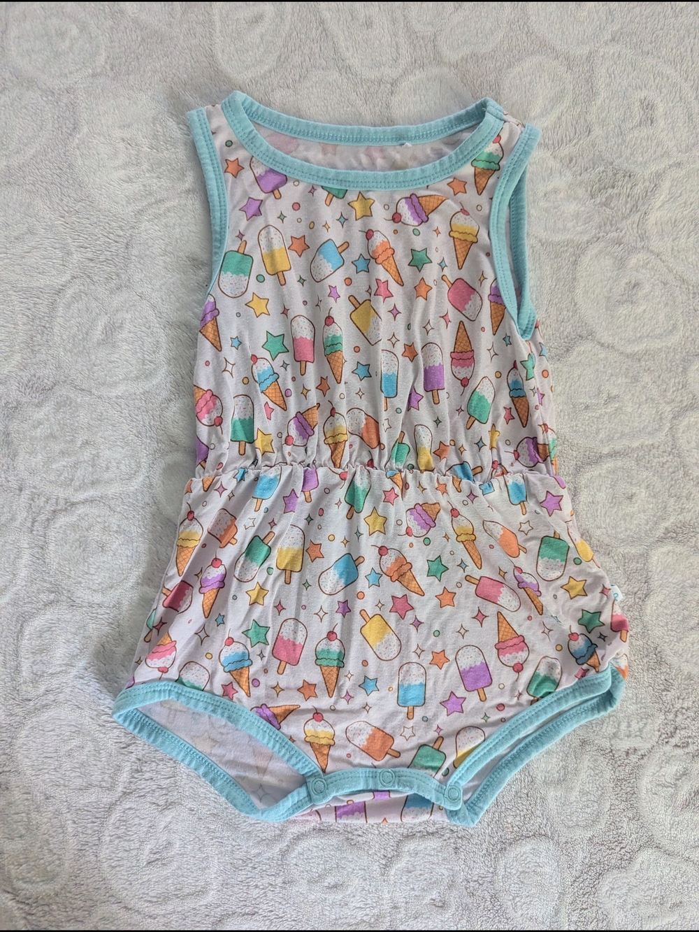 Posh Peanut Ice Cream Print Romper